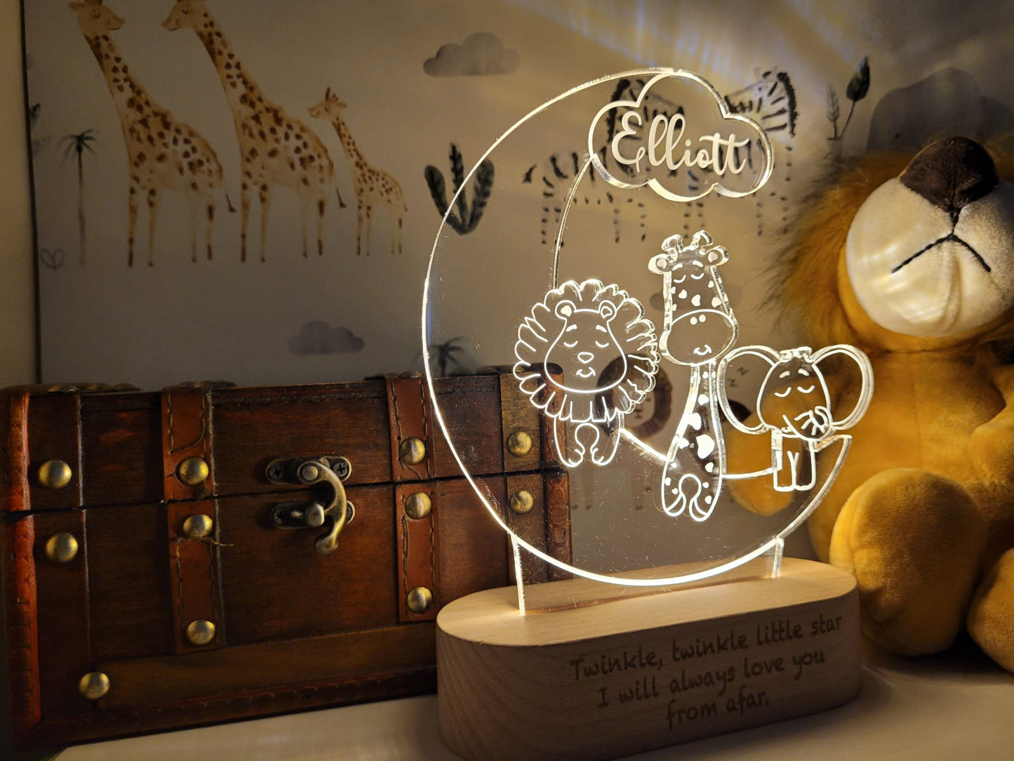 Personalised Jungle Night Light