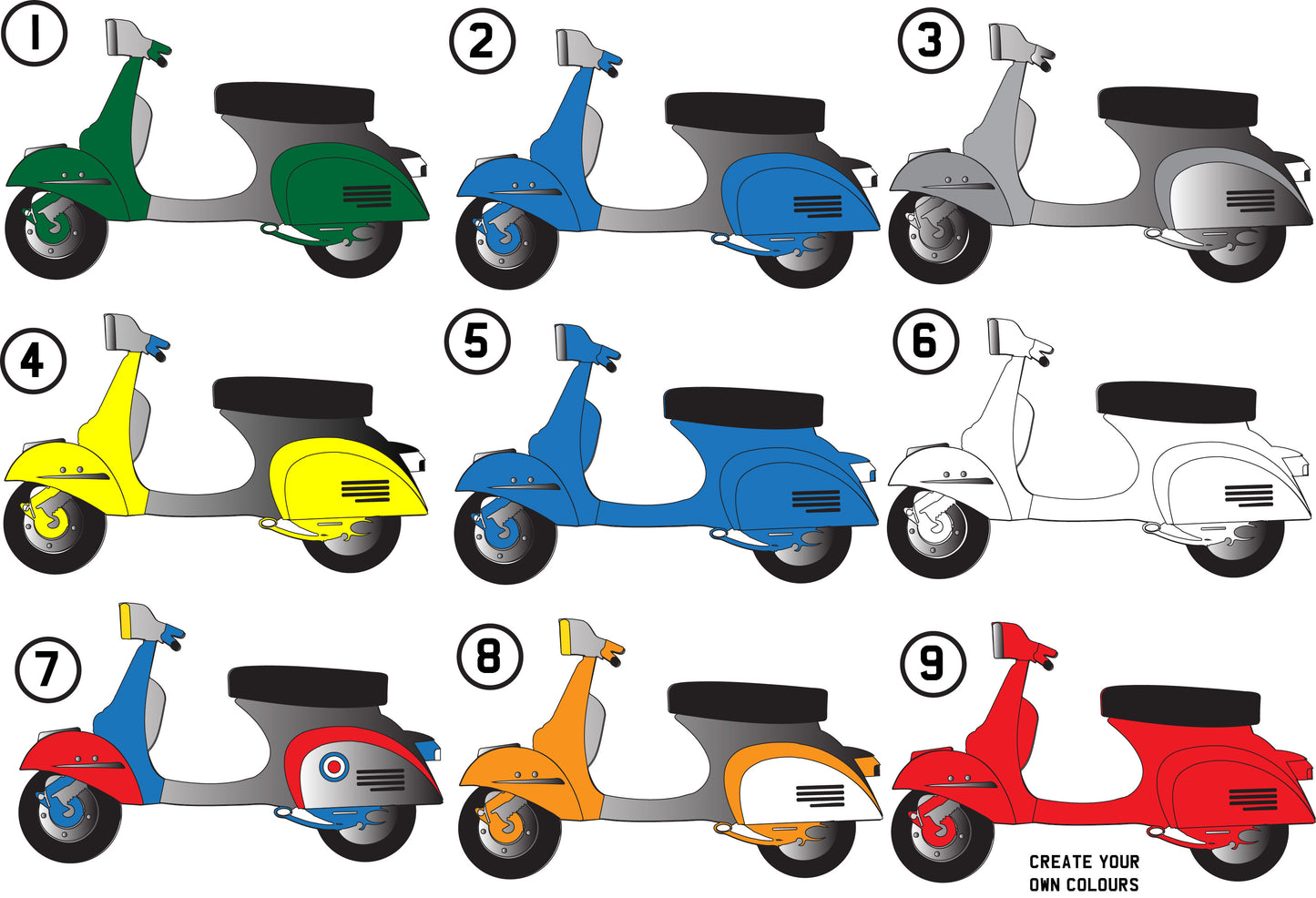 Lambretta & Vespa Acrylic Wall Art