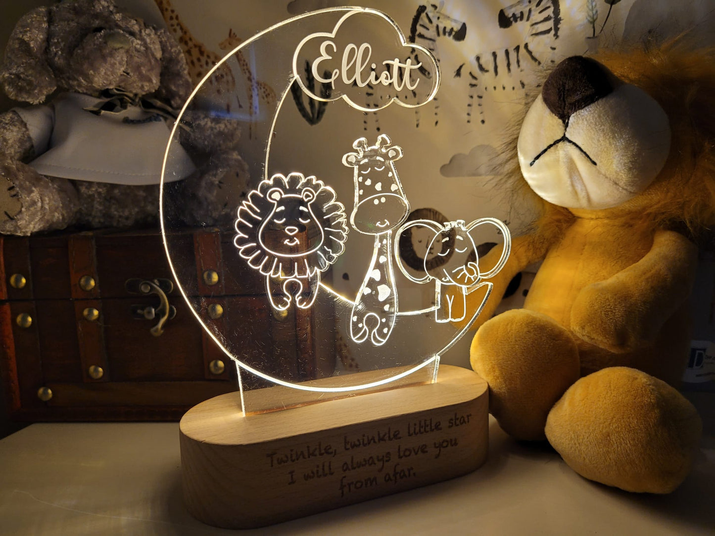 Personalised Jungle Night Light