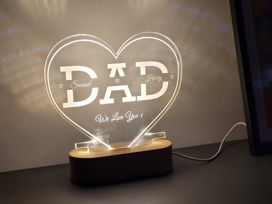 Personalised Heart Night Light