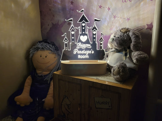 Personalised Princess Fairytale Castle Night Light