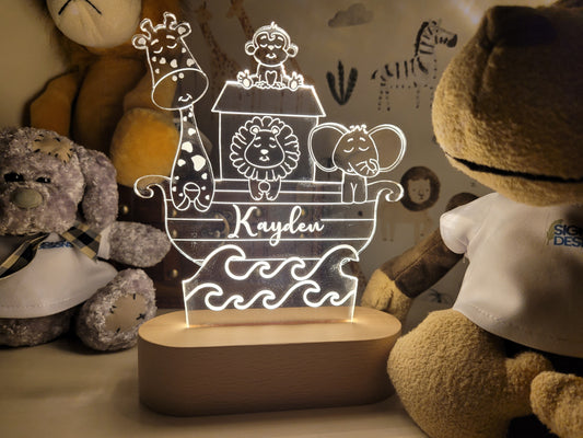 Personalised Noah's Ark Night Light