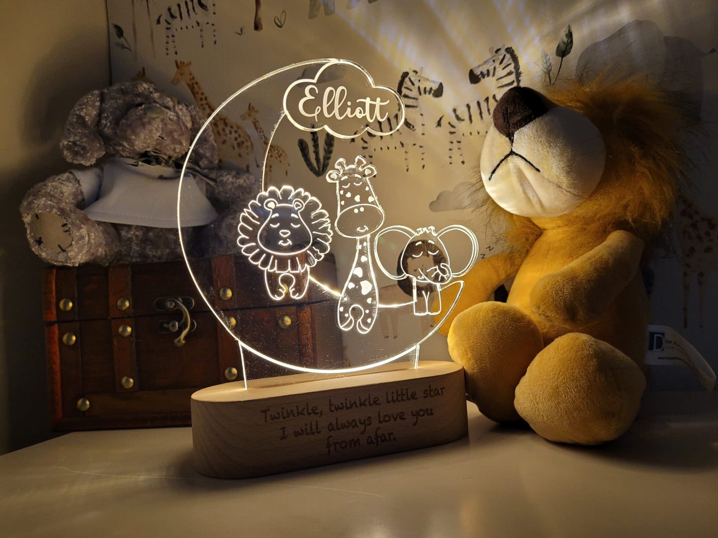 Personalised Jungle Night Light