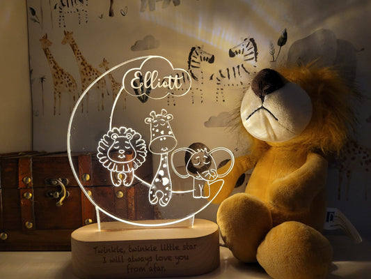 Personalised Jungle Night Light